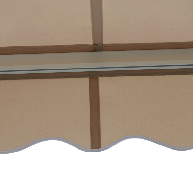 Zonnescherm – Zonneschaduw – Balkonzonwering – Terrasdoek – Buitenscherm – Beige Zonnescherm 3,95 Meter – Duurzaam Aluminium Frame – Weerbestendig & Eenvoudige Montage