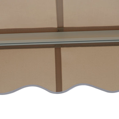 Zonnescherm – Zonneschaduw – Balkonzonwering – Terrasdoek – Buitenscherm – Beige Zonnescherm 3,95 Meter – Duurzaam Aluminium Frame – Weerbestendig & Eenvoudige Montage