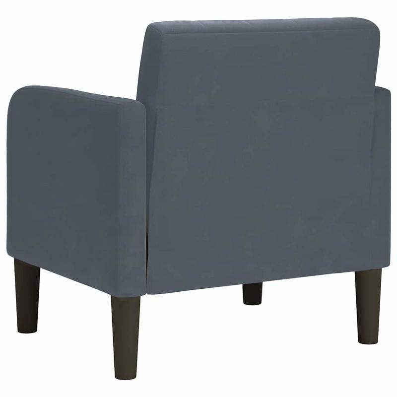 Fauteuil – Relaxfauteuil – Loungestoel – Zitzak – Leunstoel – Donkergrijs Zwart – Memory Foam Vulling – Stevig Houten MDF Frame