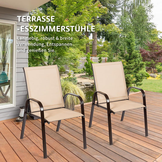 Tuinstoelen – Buitenstoelen – Campingstoelen – Vouwstoelen – Strandstoelen – Set Van 2 – Ademend Polyester – Lichtgewicht Metalen Frame