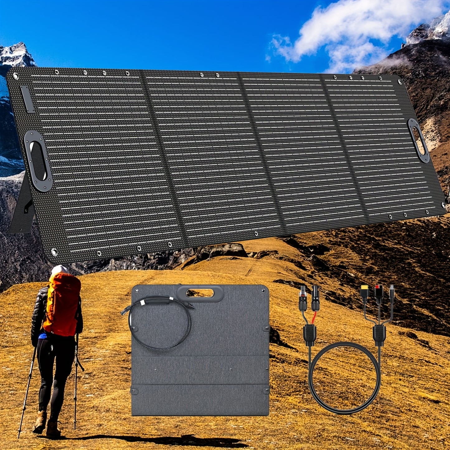 Vouwbaar Zonnepaneel – Opvouwbaar Solar Paneel – Draagbaar Zonnepaneel – Camping Zonnepaneel – 100W Hoog Rendement – ETFE Waterbestendig Design