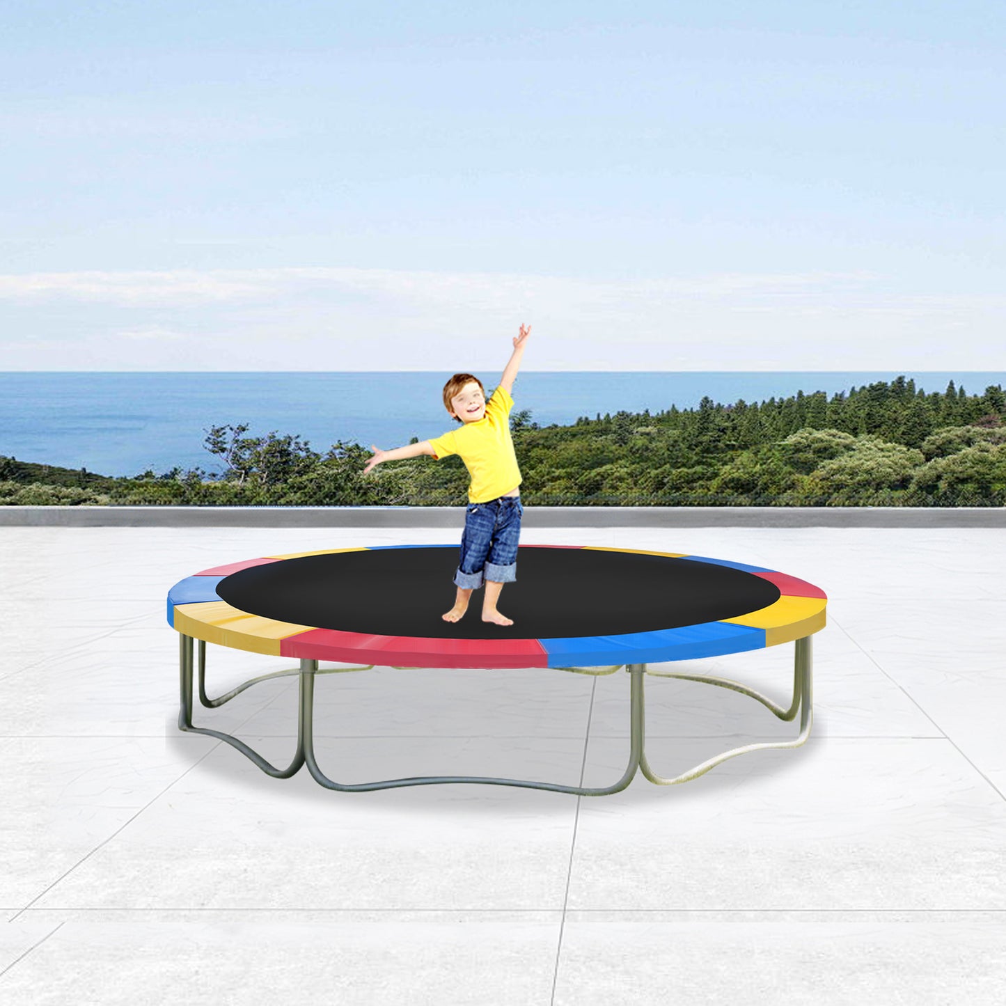 1 Trampoline Safety Pad | PVC Material, Mixed Color, Edge Cover for Spring Protection by NaMaSyo