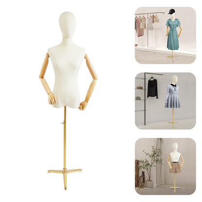 Premium Material Adjustable Design Female Mannequin | Double Hole Design, Good Flexibility, Stable Base, Assemble with Ease, Mixed Color, Brand: NaMaSyo