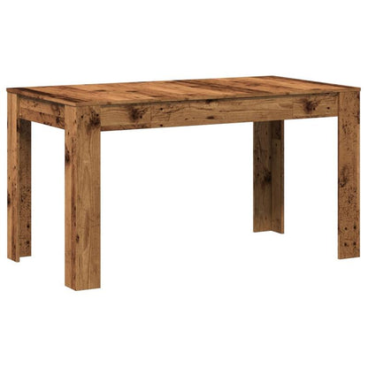 Eettafel – Tafel Voor Eetkamer – Keukentafel – Eetkamertafel – Moderne Tafel – Massief Hardhout – Natuurlijke Bruine Tinten – 140x74,5x76 cm – Stevige Constructie – Eenvoudige Montage