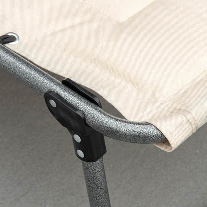 Opvouwbare Tuinstoel – Klapstoel – Loungestoel – Buitenkamerstoel – Balkonstoel – Verstelbare Rugleuning – Metalen Frame