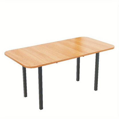 Uitklapbare Eettafel – Uitschuifbare Tafel – Keukentafel – Verstelbare Tafel – Vouwtafel – Stevige Aluminium Onderstel – Verstelbare Lengte 120-160 cm
