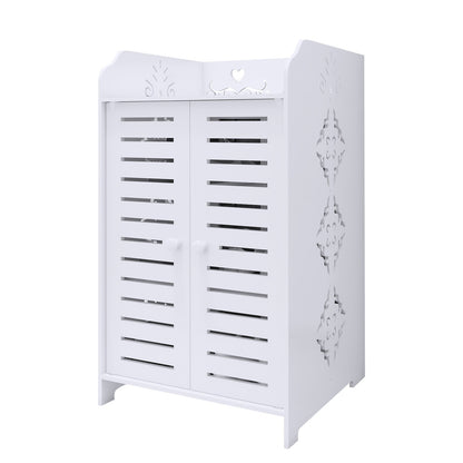 Schoenenkast – Schoenenrek – Schoenopberger – Schoenhouder – Schoenmeubel – 3-laags Voor 6 Paar Schoenen – Stevig Dik PVC – Zitbank Met Opbergruimte 40x35x71 cm - Wit