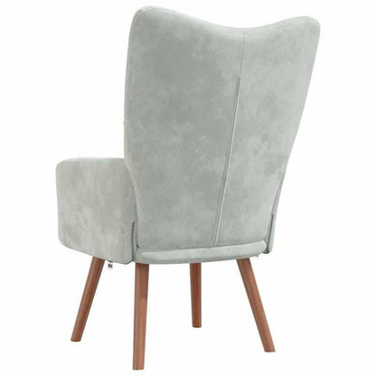 Fauteuil – Relaxstoel – Leunstoel – Zetel – Draaifauteuil – Lichtgrijs Velvet – Verstelbare Rugleuning – Afneembare Bekleding