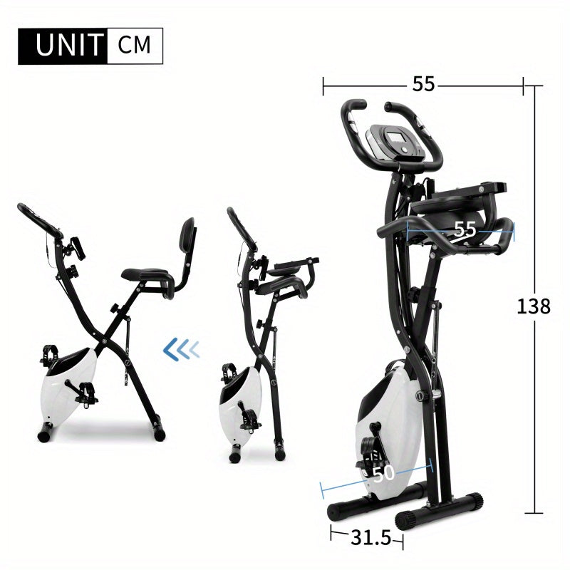 Hometrainer – Inklapbare Fiets – Fitnessfiets – Compacte Hometrainer – Magnetisch Weerstandssysteem – Lichtgewicht Aluminium Frame
