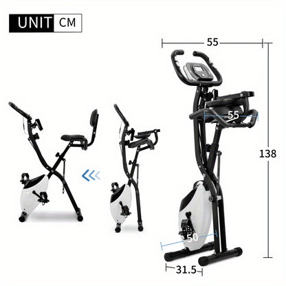 Hometrainer – Inklapbare Fiets – Fitnessfiets – Compacte Hometrainer – Magnetisch Weerstandssysteem – Lichtgewicht Aluminium Frame