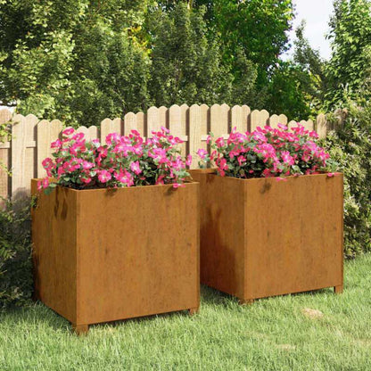 Bloemenstandaard – Plantenrek – Plantenhouder – Bloemenrek – Plantenstandaard Marrone – Cortenstaal Roestkleurig – Stevig en Weerbestendig – 49x47x50 cm Lichtgewicht