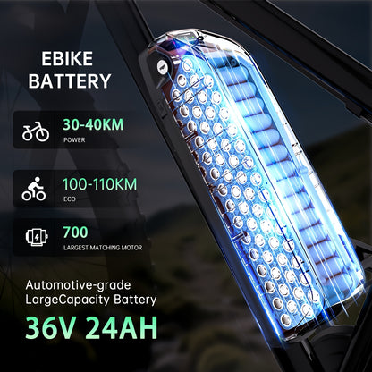 ebike accu – elektrische fiets batterij – lithium accu – e-bike batterij – fietsaccu – 36V 24AH Capaciteit – Actief Equalizer BMS 24A