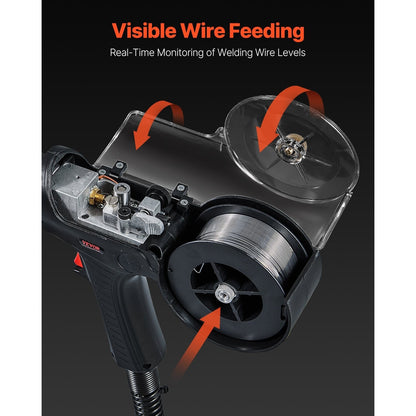 Spoolgun – Laspistool – Draadvoeding – Lasapparaat – MIG Spool Gun – 6 Meter Kabel – Real-Time Draadmonitoring – Lichtgewicht Ergonomisch Design