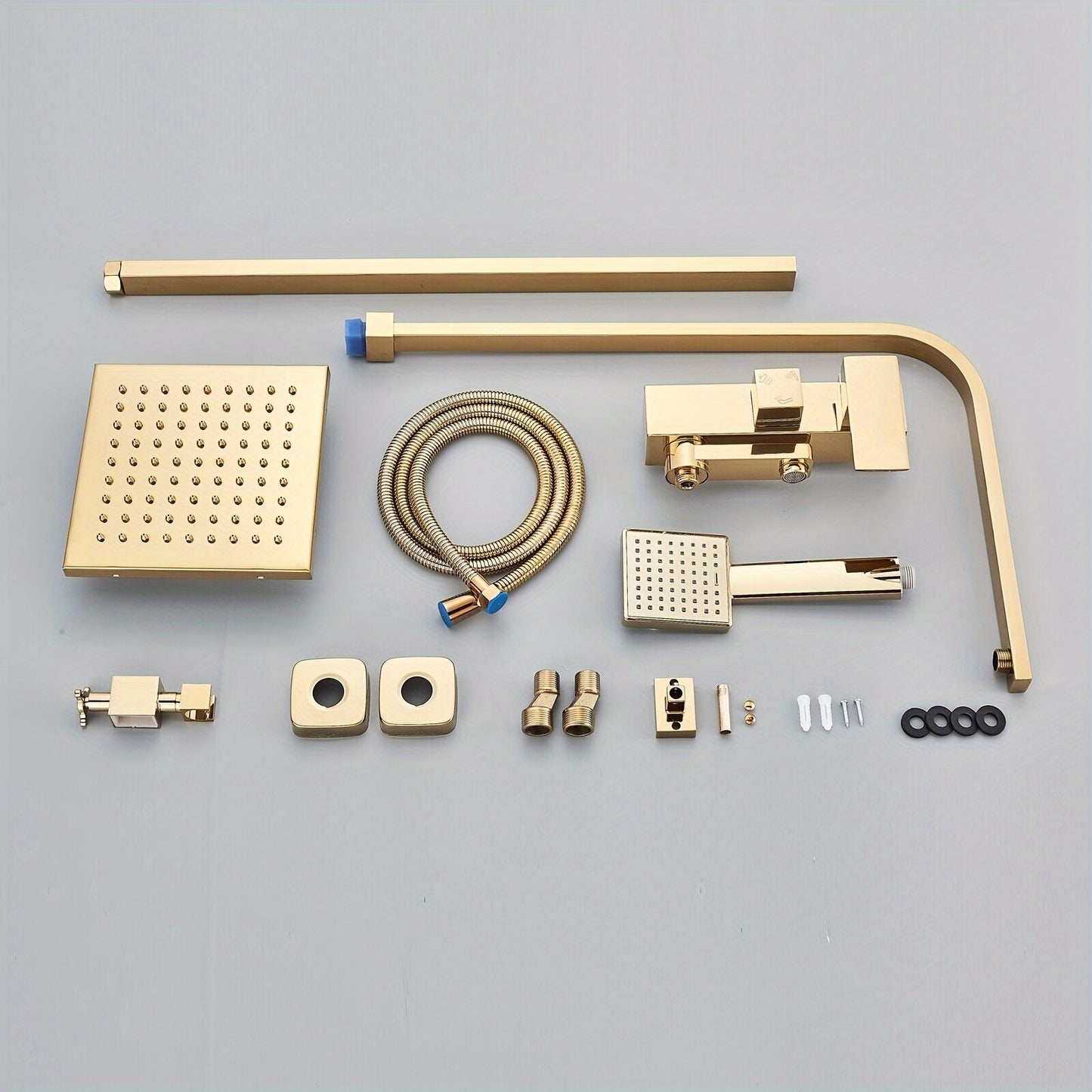 Douche Set – Douchekop – Regendouche – Handdouche – Badkraan – Gouden Afwerking – Messing Materiaal – 3 Functies