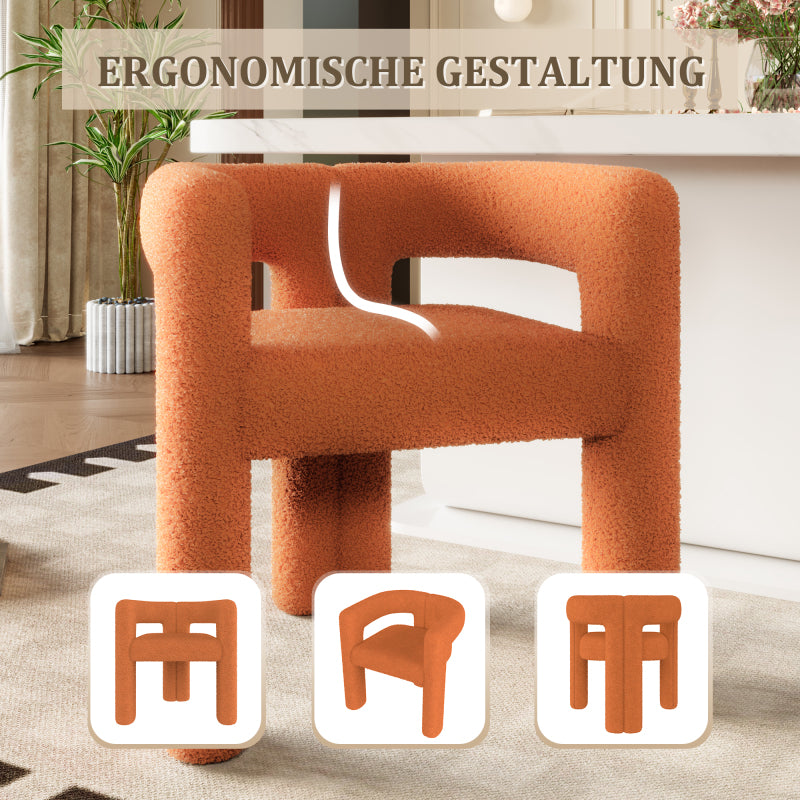Bureaustoel – Ergonomische Stoel – Kantoorstoel – Eetkamerstoel – Fauteuil – Premium Teddy Fleece – Max. 160 kg Draagvermogen