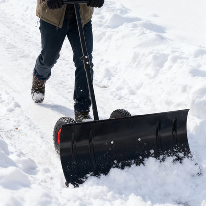 Sneeuwschuiver – Sneeuwschep – Sneeuwruimer – Bladruimer – Sneeuwschuifschep – Metalen Blad 74 cm Breed – 5-Posities Hoogte Verstelbaar