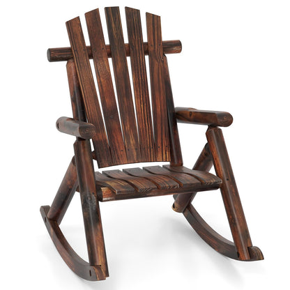 Schommelstoel – Houten Schommelstoel – Schommelstoel Tuin – Schommelstoel Balkon – Schommelstoel Terras – Massief Sparren- en Dennenhout – Ergonomische Hoge Rugleuning