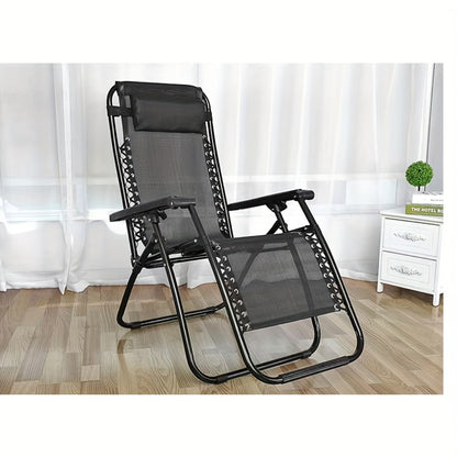 Chaise Lounge – Ligstoel – Relaxstoel – Lounger – Zitzak – Stalen Constructie – Geïntegreerde Hoofdsteun