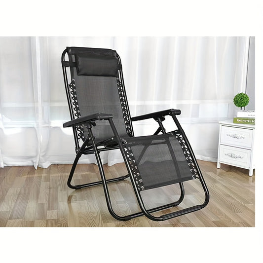 Chaise Lounge – Ligstoel – Relaxstoel – Lounger – Zitzak – Stalen Constructie – Geïntegreerde Hoofdsteun