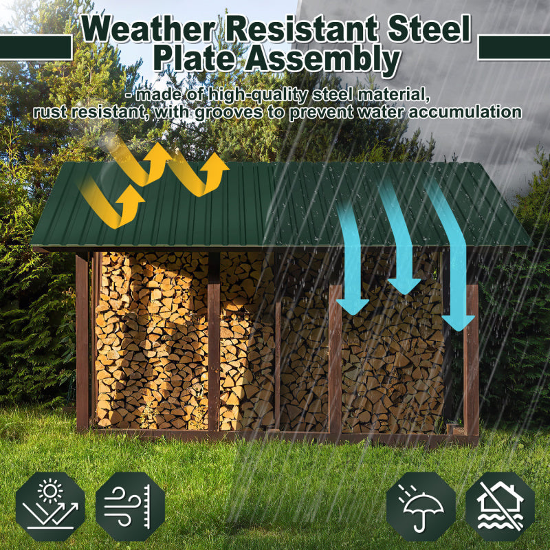 36-Piece Roof Panels, Trapezoidal Metal Sheets, 115 x 45 cm Each, 18 m² Roofing Sheets for Garden Sheds, Removable Tool Sheds, Temporary Roofing