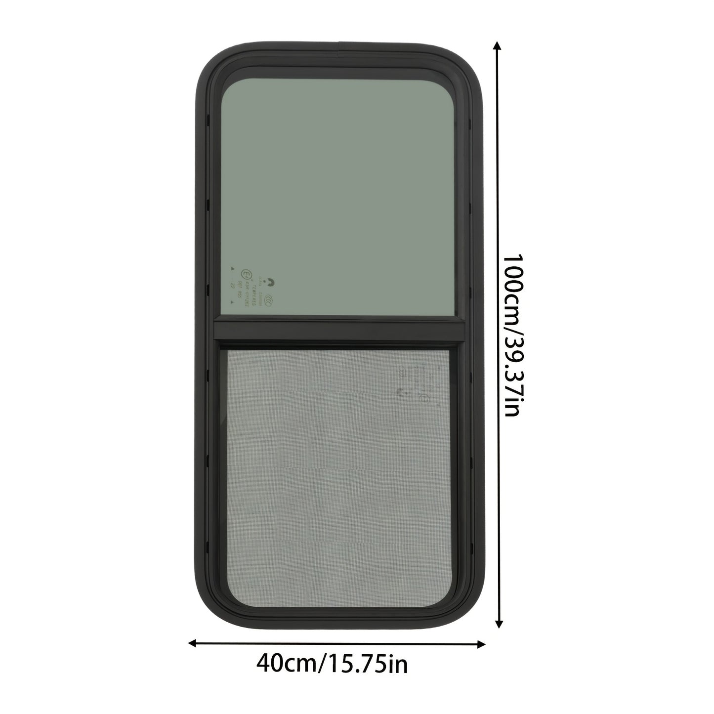 Camper Zijraam – Bruin Glas Schuifraam – Camper Dakraam – Campingauto Ruit – Camperraam 1000x400mm – Aluminium Frame – Eenvoudige Montage