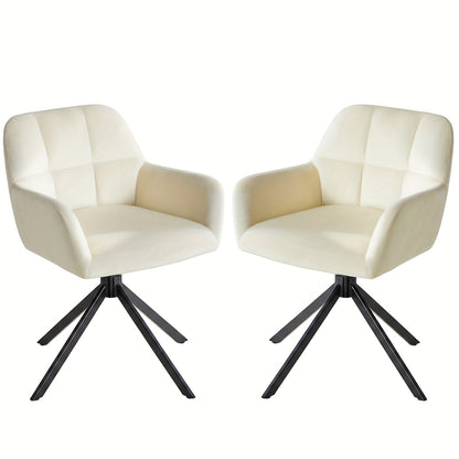 Eetkamerstoelen – Keukenstoelen – Design Stoelen – Velvet Stoelen – Set van 2 Beige – Modern Luxe Stof – Comfortabel En Stijlvol
