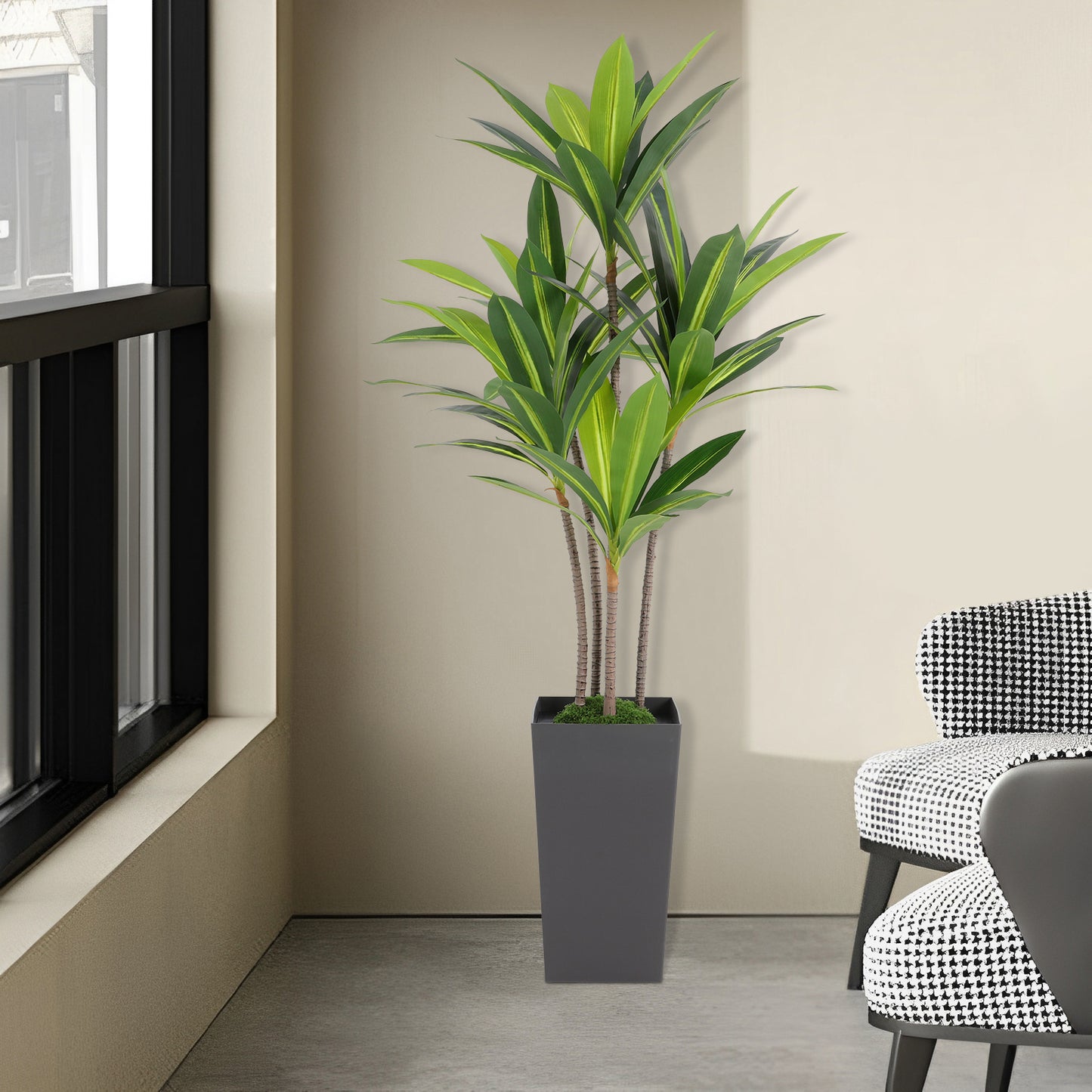 Kunstplant Agave – Nepplant Vetplant Kamerplant Potplant – 152,4 cm Hoog – Duurzaam PE Kunststof – Onderhoudsvriendelijk & Natuurgetrouw