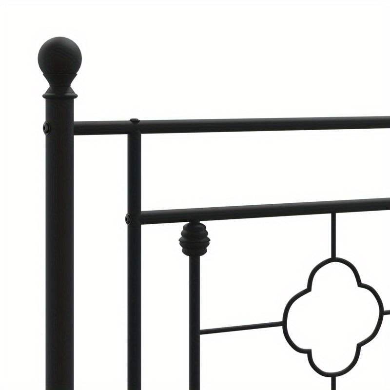 Metal Bed Frame with Headboard, 200X200 Cm
