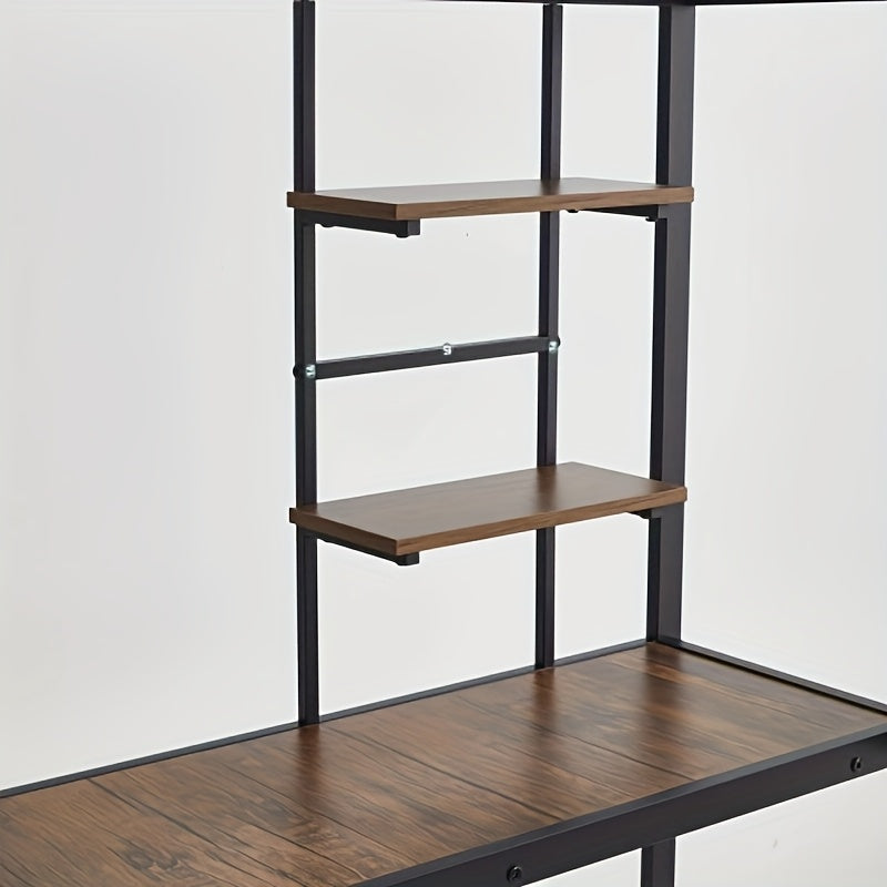 Hoogslaper – Mezzanine Bed – Zolderbed – Halfhoogslaper – Kinderhoogslaper – Metalen Frame – Ingebouwd Bureau – Ruimtebesparend – Modern Design