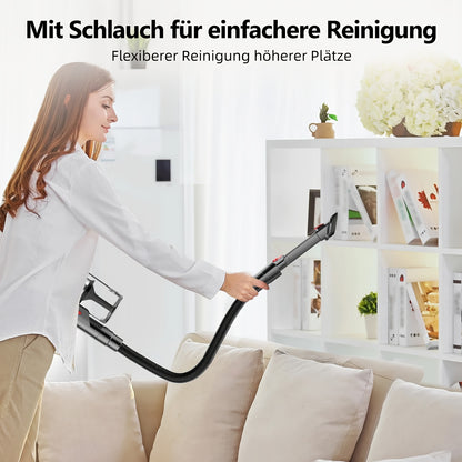Draadloze Stofzuiger – Snoerloze Stofzuiger – Handstofzuiger – Steelstofzuiger – Huisdier Stofzuiger – 70 Minuten Batterijduur – 4x HEPA Filter