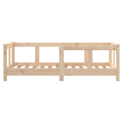 Bedframe – Kinderbed – Ledikant – Juniorbed – Peuterbed – 70x140 Cm – Massief Gebruikt Vurenhout – Verwijderbaar En Duurzaam