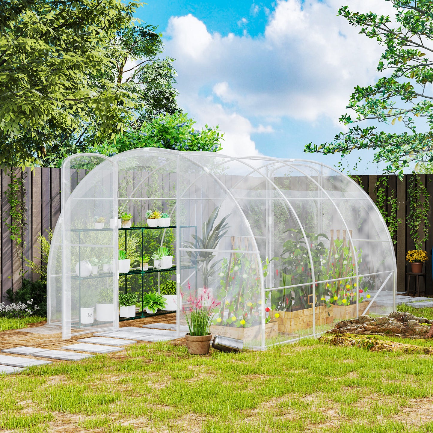 Kas – Kweekkas – Tuinkas – Broeikas – Plantenkas – Grote Afmeting 3x3 m – UV-bestendig PE 150 g/m²