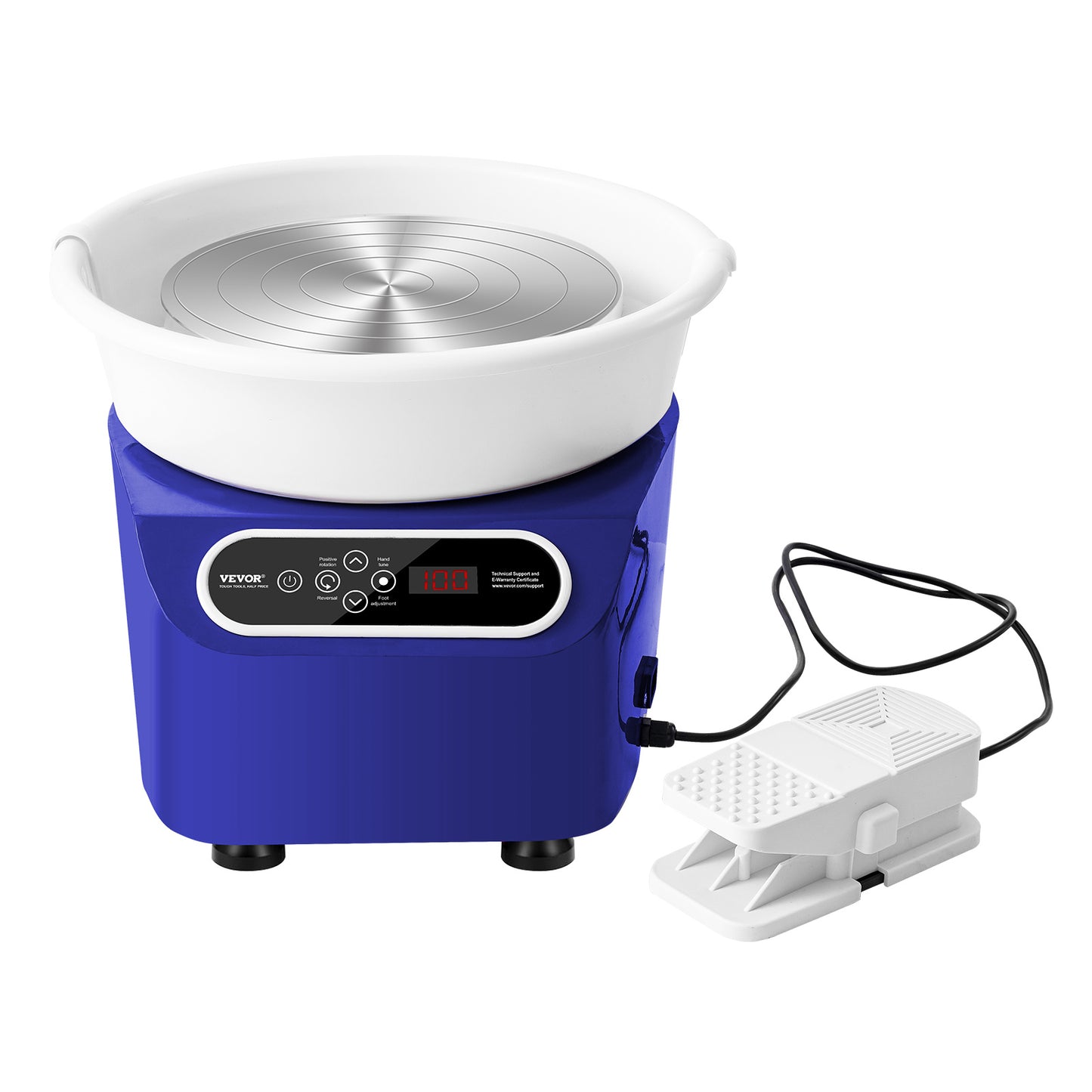 Pottenbakkersschijf – Draaischijf – Keramiek Wiel – Keramiek Draaischijf – Pottenbak Wiel – 28 cm Werkoppervlak – 350W Directe Aandrijving