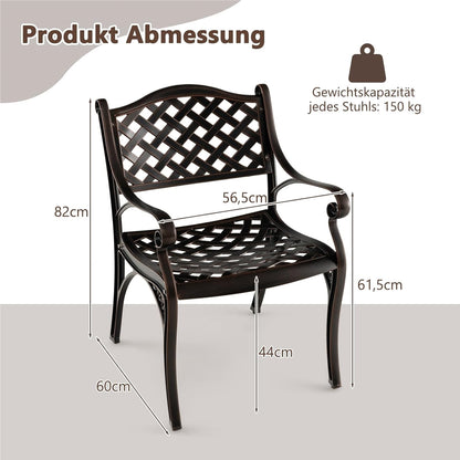 Tuinstoelen – Stapelbare Tuinstoelen – Terrasstoelen – Balkonstoelen – Aluminium Tuinstoelen – Weerbestendig – Ergonomisch Comfort