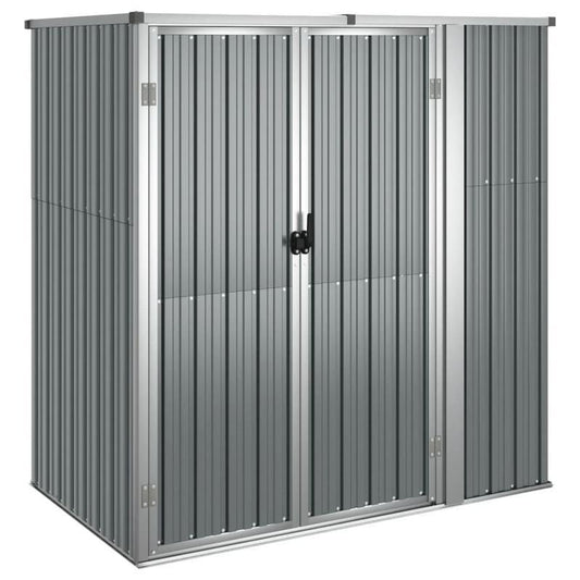 Tuinhuisje – Tuinschuur – Berging – Tuinberging – Tuinopslag – Metaal – Grijs – Weerbestendig – 161x89x161 cm – Stevig en Ruim