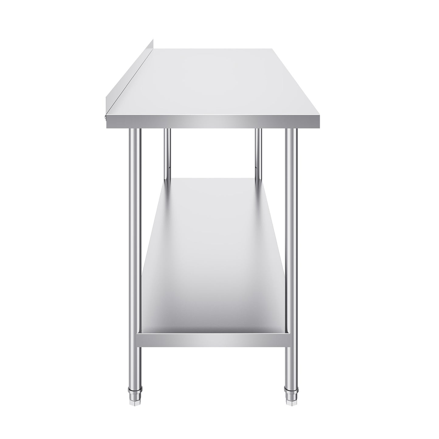 RVS Werktafel – Stalen Werkbank – Keuken Werkblad – Voedselbereidingstafel – Horeca Werktafel – 183x61x91 cm – Verstelbare Opbergruimte – Roestvrij Staal 0,8 mm