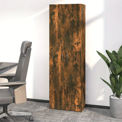 Archiefkast – Ladeblok – Dossierkast – Opbergkast – Kantoorkast – Smoked Oak – Hout – 60x32x190 cm – Multifunctioneel – Stevig
