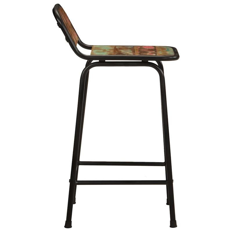 Bar stool 2pcs 46x35.5x80cm old wood solid wood,  Dining Room Furniture, Contemporary Seating, Square Stool, Sturdy Craftsmanship, Counter Height Stool, Seating Furniture, Restaurant Owners