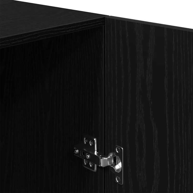 Wasmachinekast – Wasmachinecabinet – Wasmachine Organizer – Wasmachine Meubel – Waskast – Zwart Eikenhout – Grote Opbergruimte – Robuuste Houten Constructie – Past Voor Voorlader – 70,5x71,5x91,5 cm – Eenvoudige Montage