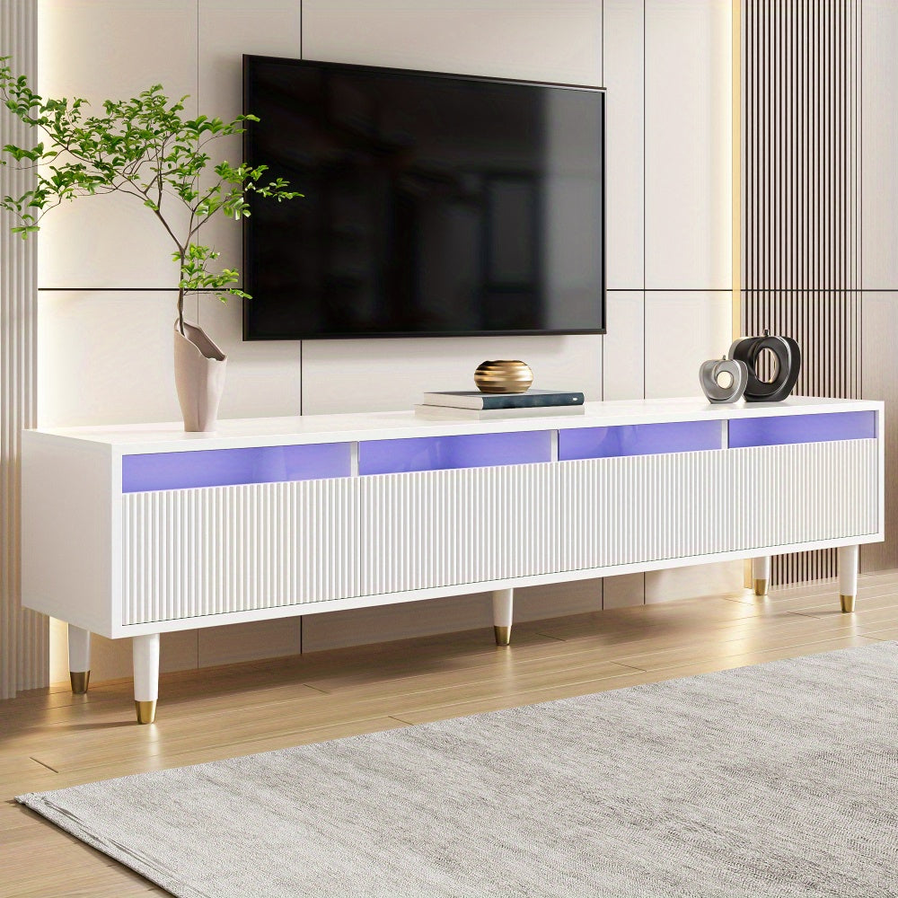 Television Stand | Contemporary TV Stand | 178 Cm Long | Sleek Design | Additional Storage Options | 4 Compartments | Perfect for The Lounge - Sturdy, Elegant, And Adaptable - QUORE