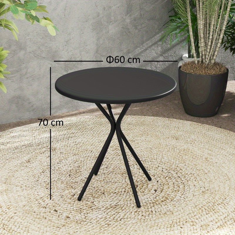 Ronde Buiten Tafel – Tuin Tafel – Balkon Tafel – Camping Tafel – Patio Tafel – Weerbestendig – Stevig Met Gemakkelijk Schoon Te Maken Blad