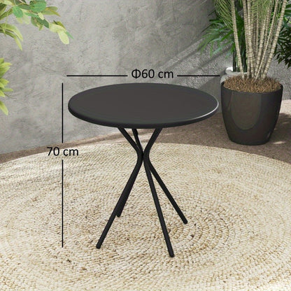 Ronde Buiten Tafel – Tuin Tafel – Balkon Tafel – Camping Tafel – Patio Tafel – Weerbestendig – Stevig Met Gemakkelijk Schoon Te Maken Blad