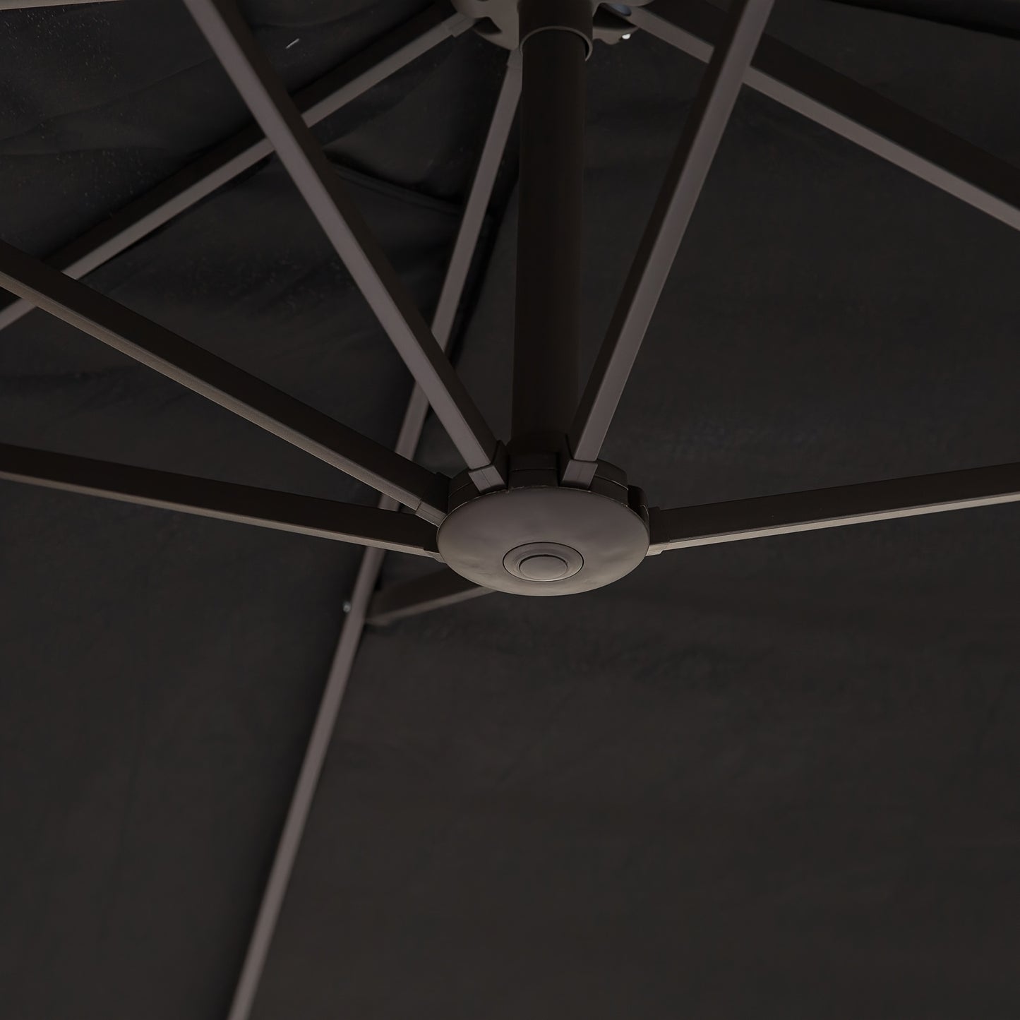 Parasol – Tuinparasol – Balkonparasol – Zweefparasol – Stokparasol – Zwart – 12-speer canopy – Scheurbestendig polyester