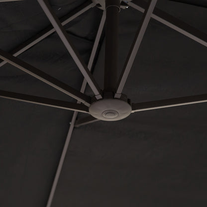 Parasol – Tuinparasol – Balkonparasol – Zweefparasol – Stokparasol – Zwart – 12-speer canopy – Scheurbestendig polyester