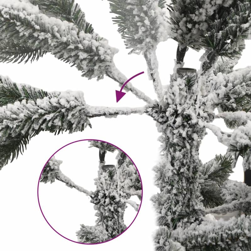 Kunstkerstboom – Nepboom – Kerstboom – Kunsttakken – Flockboom – 180 cm – Inclusief Standaard – Onderhoudsvrij