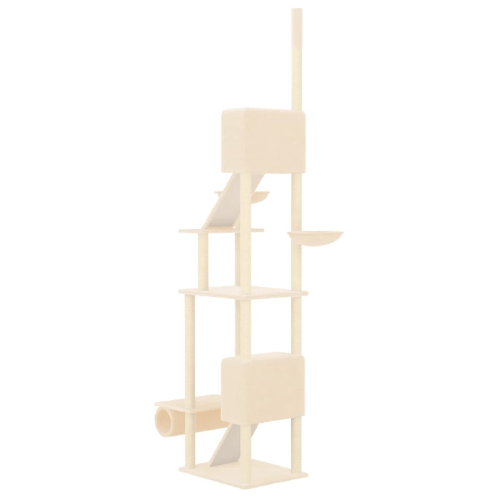 Kattentoren – Krabpaal – Kattenmeubel – Kattenhuis – Speelboom – Verstelbare Hoogte – Zacht Pluche – Natuurlijke Sisal
