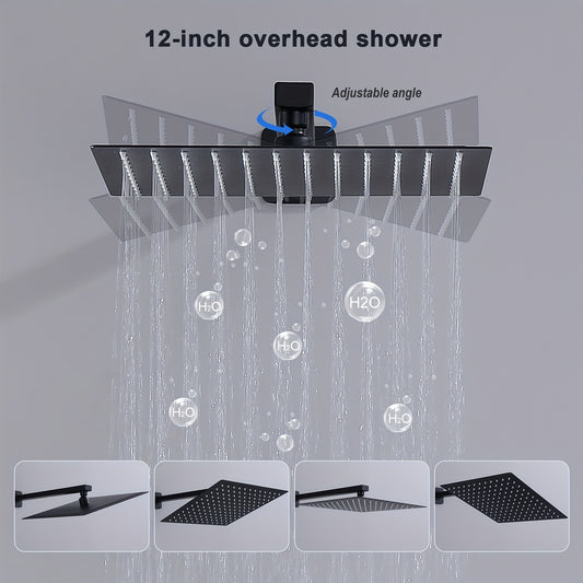 Concealed shower set with shower head for bathtub and shower system