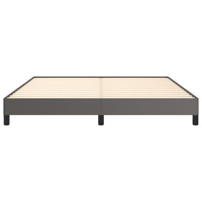 Modern Bed Frame - Heavy-Duty Platform Bed with Removable Headboard, Easy Assembly, Sturdy Wooden Construction, Space-Saving Design for Small Rooms - Ideal for Apartments, Dorms, Studios - Neutral Gray Bedroom Furniture, Dorm