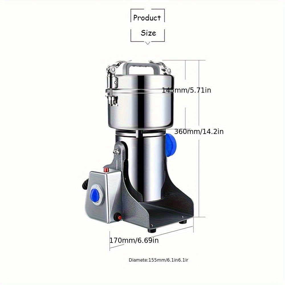 Elektrische Koffie- En Kruidenmolen – Koffiemolen – Kruidenmolen – Notenmaler – Maalmachine – Roestvrijstalen Design – Instelbare Maalgraad