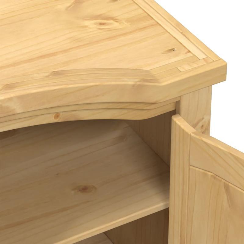 Kledingkast – Garderobekast – Linnenkast – Kledingopberger – Dressoirkast – Massief Dennenhout – Vrijstaand Ontwerp – 101x52x170 cm – Met Deuren, Lades en Haken – Duurzaam Bruin